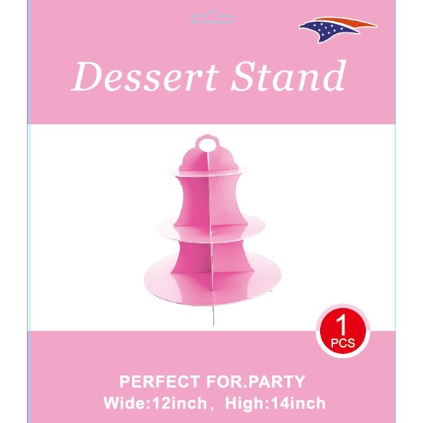 Light pink dessert stand, 1-piece set